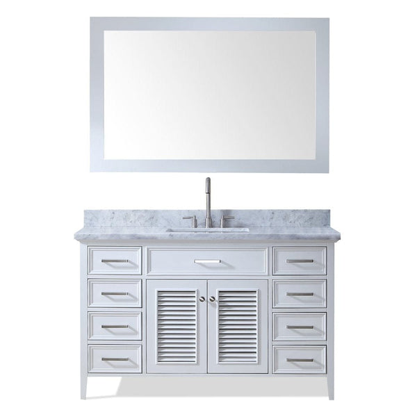 55 Single Sink Vanity Set In White