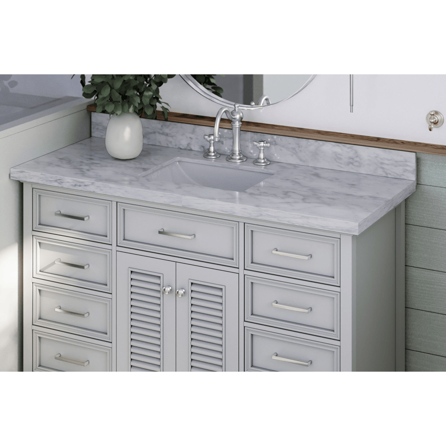 Ariel Vanities Ariel Kensington 55" Traditional Grey Single Sink Vanity