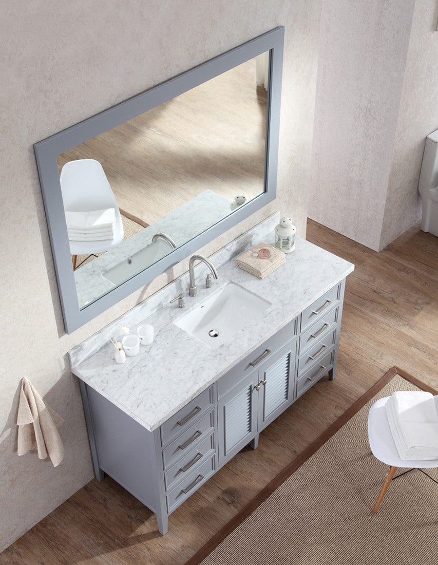 Ariel Kensington 61 Single Sink Vanity Set in Grey
