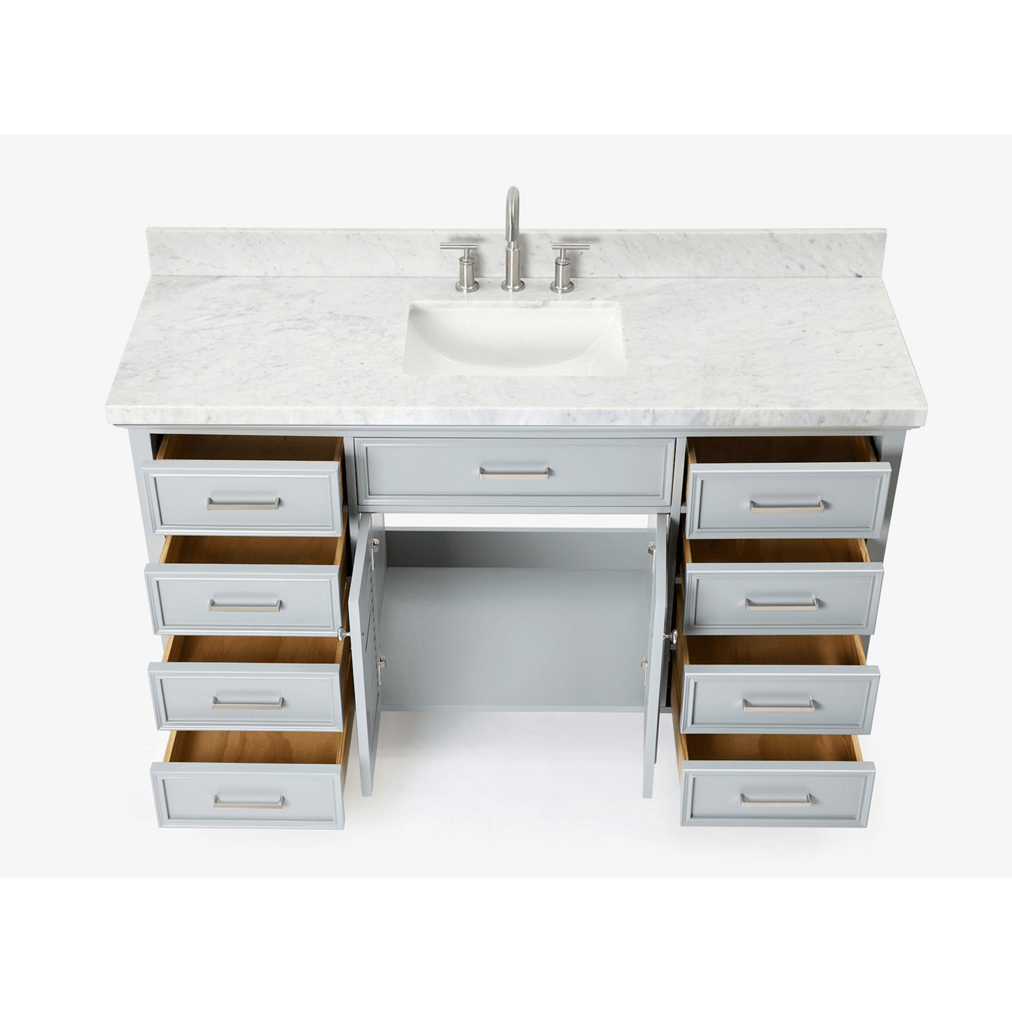 Ariel Vanities Ariel Kensington 61" Traditional Grey Single Sink Vanity