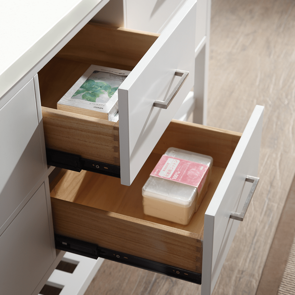 Ariel Vanities Ariel Shakespeare 73 Double Sink Vanity Set in Grey