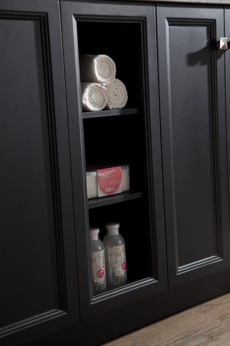 Ariel Vanities Ariel Westwood 61 Double Sink Vanity Set in Black