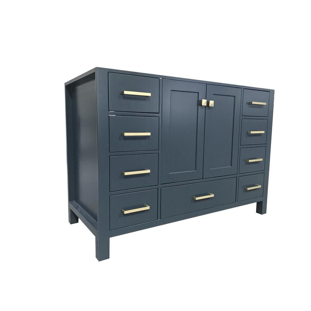 Ariel Vanity Base Cabinets Ariel Cambridge 48 Single Sink Base Cabinet In Midnight Blue