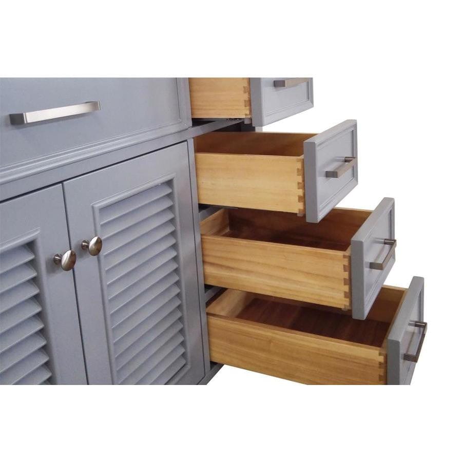 Ariel Vanity Base Cabinets Ariel Kensington 42 Left Offset Single Sink Base Cabinet In Grey