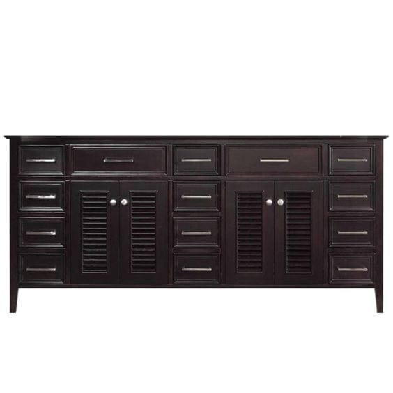 Ariel Vanity Base Cabinets Ariel Kensington 72 Double Sink Base Cabinet In Espresso