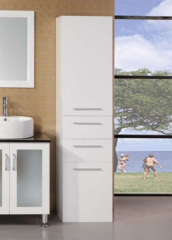 Design Element Linen and Side Cabinets Design Element DEC066S-W | Malibu 66" Linen Cabinet