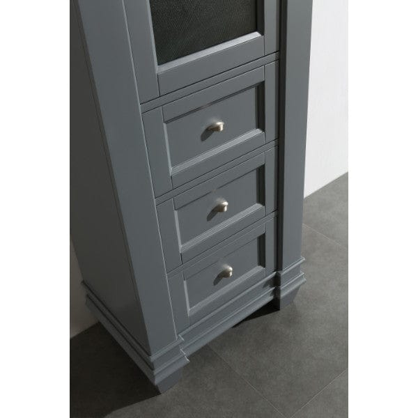 Design Element Linen and Side Cabinets White Design Element Hudson 65" Transitional Linen Cabinet