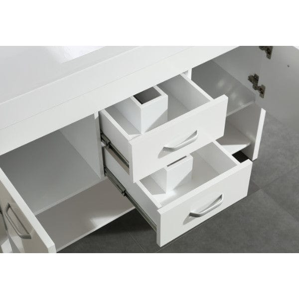 Design Element Vanities Citrus 48″ White Modern Single Sink Bathroom Vanity