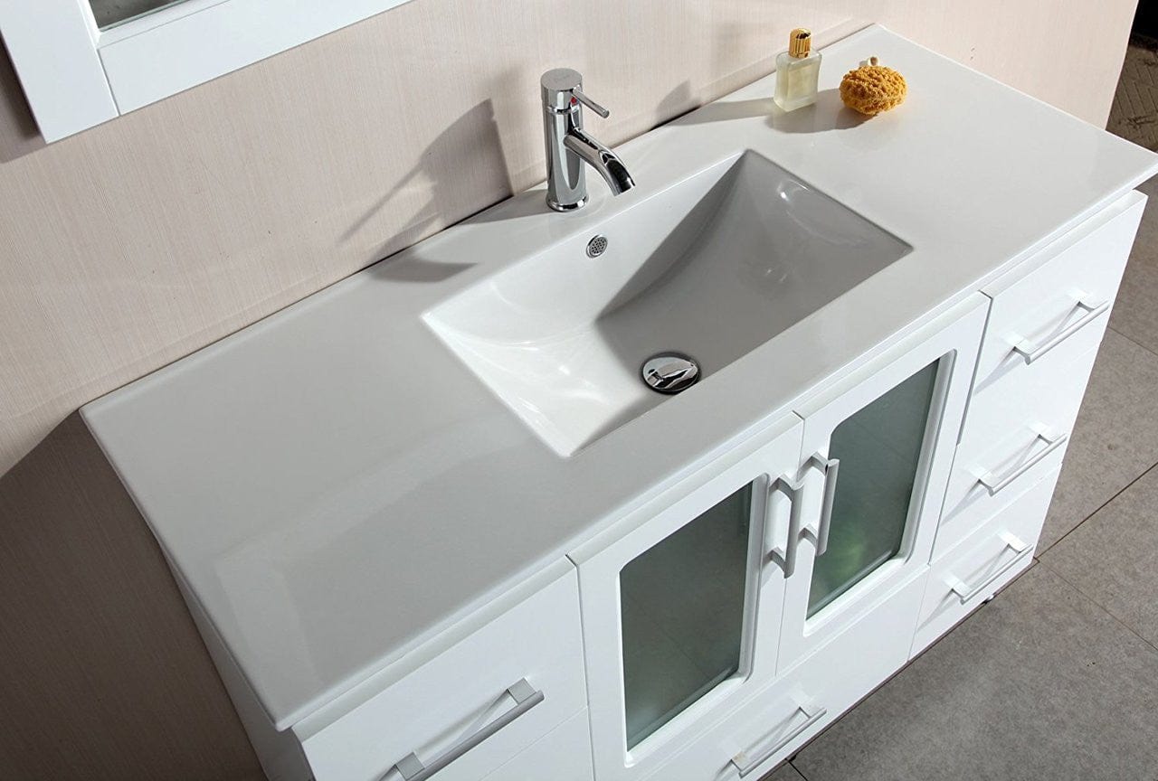 Design Element Vanities Design Element B48-DS-W | Stanton 48" Single Sink Vanity Set with Drop-In Sink in White