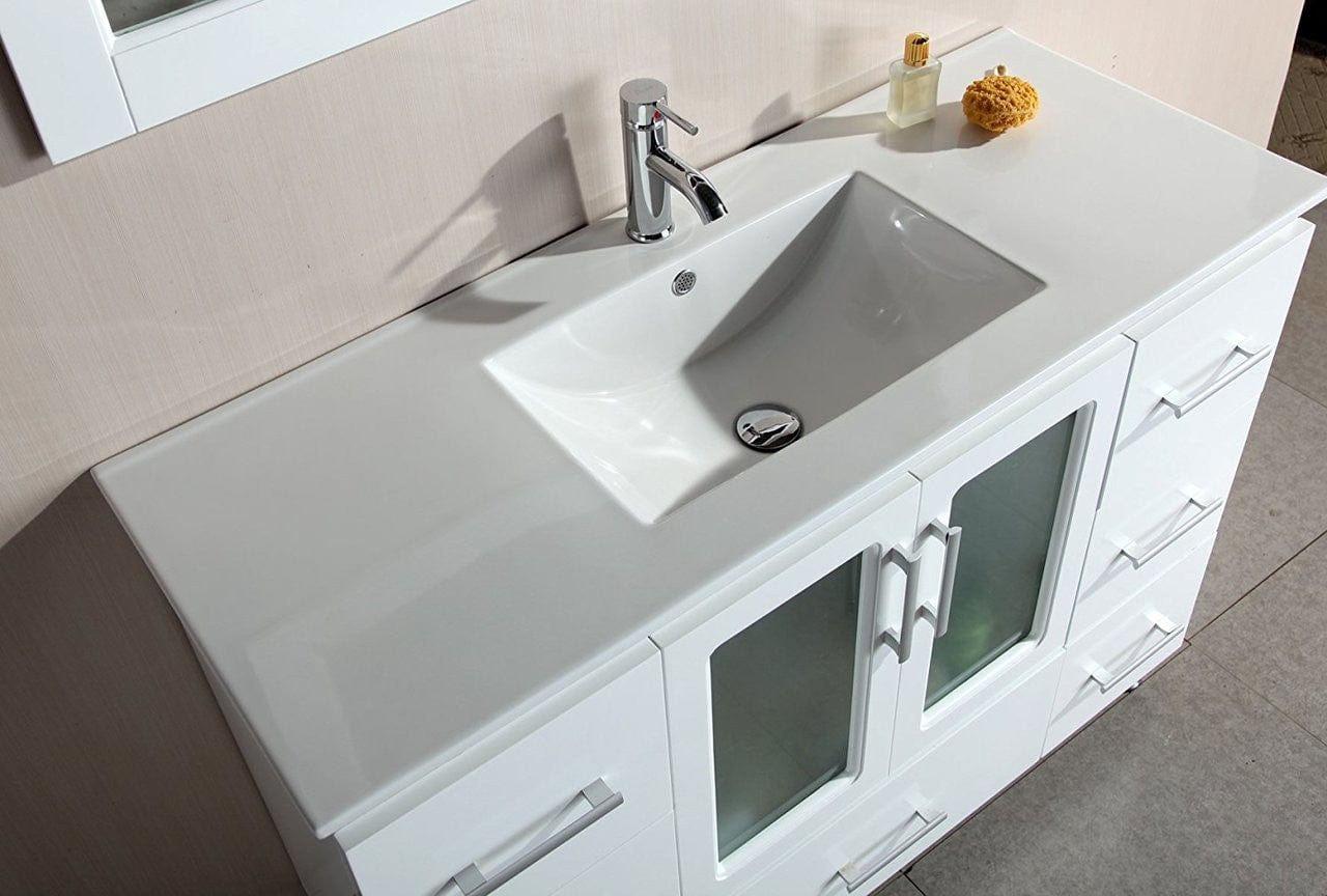 Design Element B48-DS-W | Stanton 48" Single Sink Vanity Set with Drop-In Sink in White