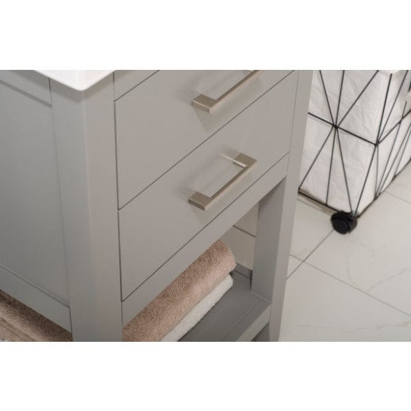 Design Element Vanities Design Element Cara 20" Gray Modern Single Sink Vanity
