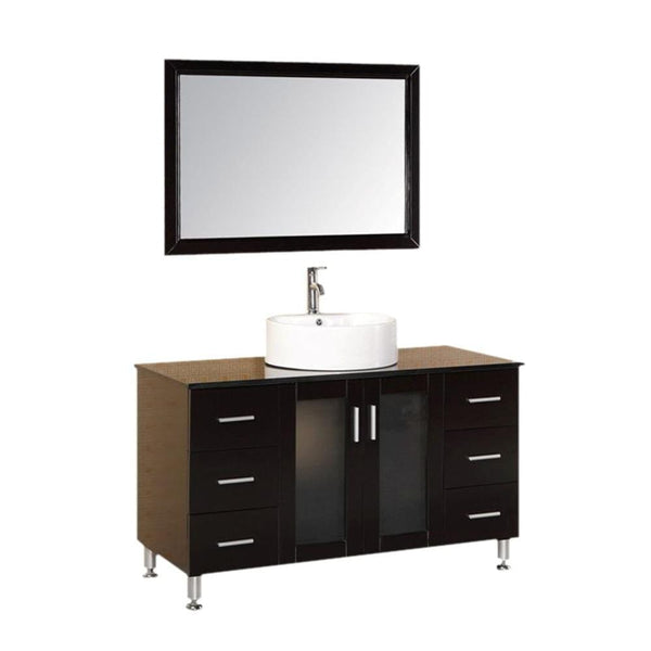 Design Element DEC066C-E | Malibu 48 Single Sink Vanity Set in Espresso
