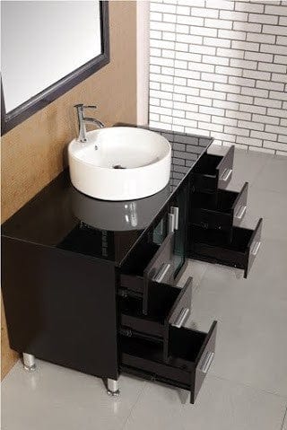 Design Element DEC066C-E | Malibu 48" Single Sink Vanity Set in Espresso