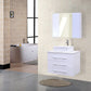 Design Element DEC071D-W | Portland 30" Single Sink - Wall Mount Vanity Set in White