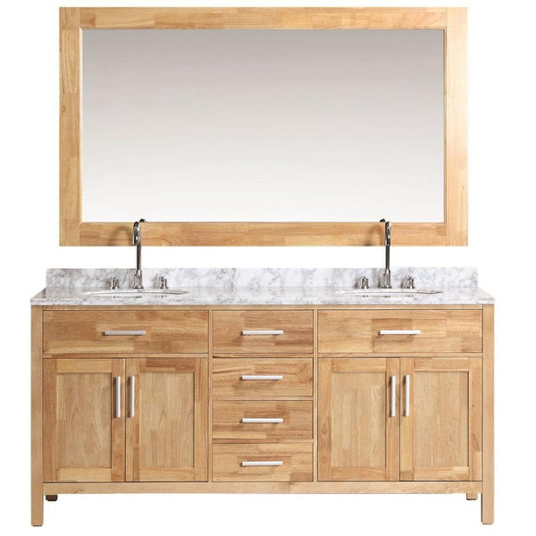 Design Element DEC076B-O | London 72 Double Sink Vanity Set in Oak Color