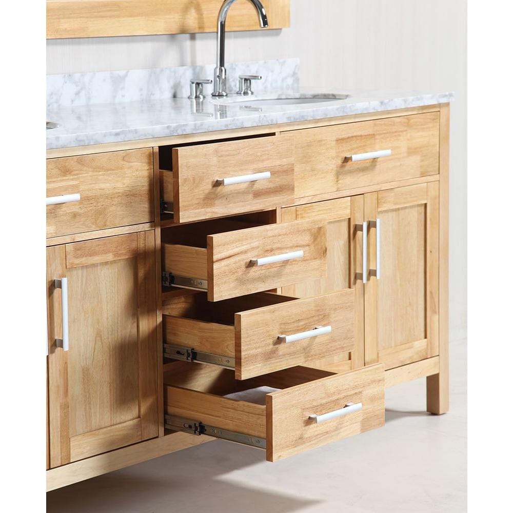Design Element Vanities Design Element DEC076B-O | London Stanmark 72" Double Sink Vanity Set in Oak Color
