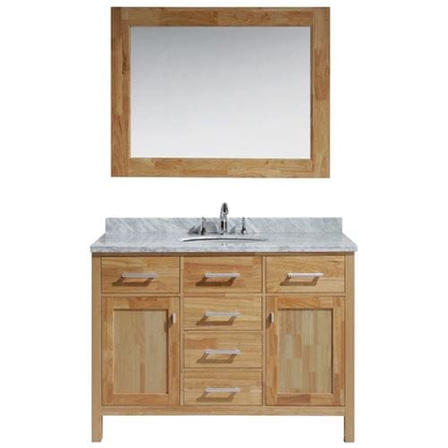 Design Element DEC076C-O | London 48" Double Sink Vanity Set in Honey Oak Finish (DEC076C-O)