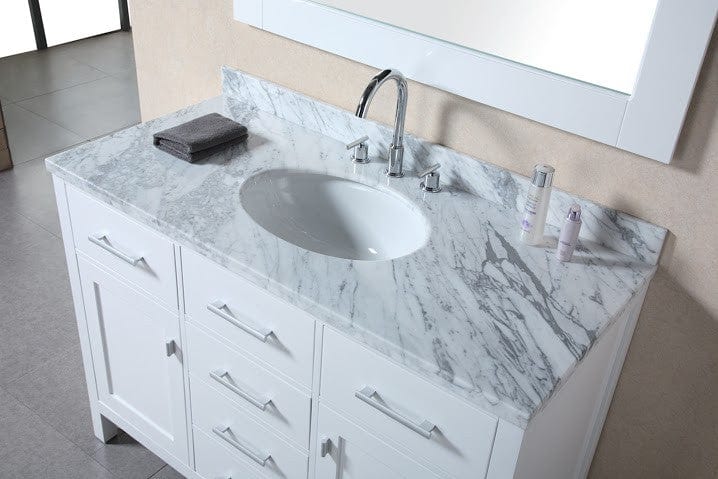 Design Element DEC076C-W | London Stanmark 48" Single Sink Vanity Set in White