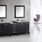 Design Element DEC076D-92 | London Stanmark 92" Double Sink Vanity Set in Espresso