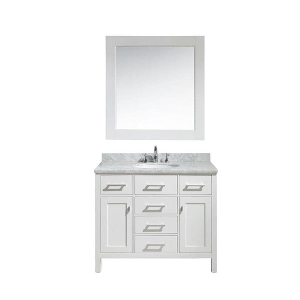 Design Element DEC076F-W | London 42 Single Sink Vanity Set in White Finish