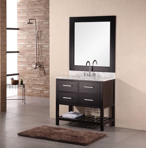 Design Element Vanities Design Element DEC077A | London Cambridge 36" Single Sink Vanity Set in Espresso