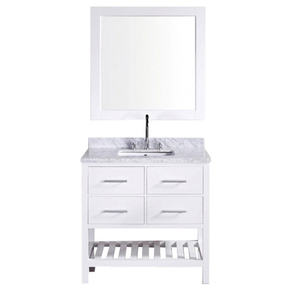 London 36" Single Sink Vanity Set in White