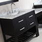 Design Element DEC077AX2_MUT | Two London Cambridge 36" Single Sink Vanity Set in Espresso with One Make-up table in Espresso