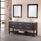 Design Element DEC077B | London 72" Double Sink Vanity Set in Espresso