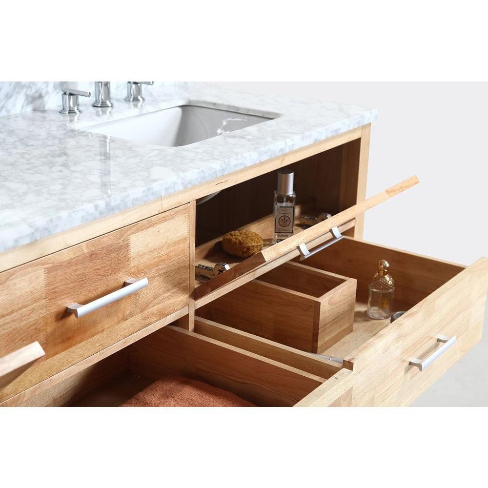 Design Element Vanities Design Element DEC077B-O | London Cambridge 72" Double Sink Vanity Set in Oak Finish