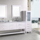 Design Element DEC077B-W | London 72" Double Sink Vanity Set in White