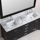 Design Element DEC082B | London 72" Double Sink Vanity Set in Espresso Finish
