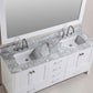 Design Element DEC082B-W | London Hyde 72" Double Sink Vanity Set in White Finish