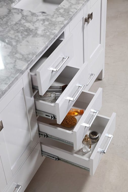 Design Element DEC082B-W | London 72" Double Sink Vanity Set in White Finish
