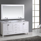 Design Element DEC082B-W | London Hyde 72" Double Sink Vanity Set in White Finish
