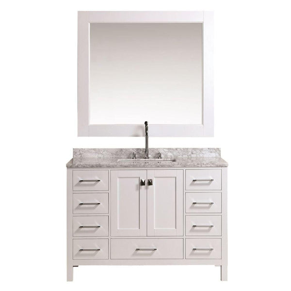 Design Element DEC082C-W | London 48 Single Sink Vanity Set in White Finish