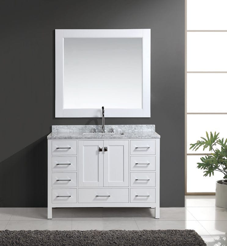 Design Element DEC082C-W | London 48" Single Sink Vanity Set in White Finish