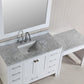 Design Element DEC082C-W_MUT-W | London 48" Single Sink Vanity Set in White Finish with One Make-up table in White Finish