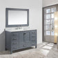 Design Element DEC082D-G | London Hyde 54" Single Sink Vanity Set in Gray Finish
