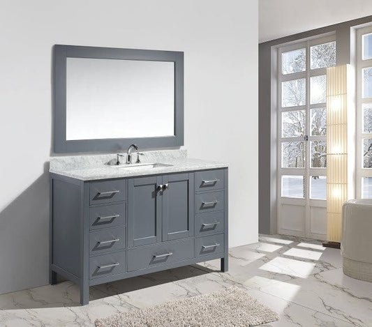 Design Element DEC082D-G | London Hyde 54" Single Sink Vanity Set in Gray Finish
