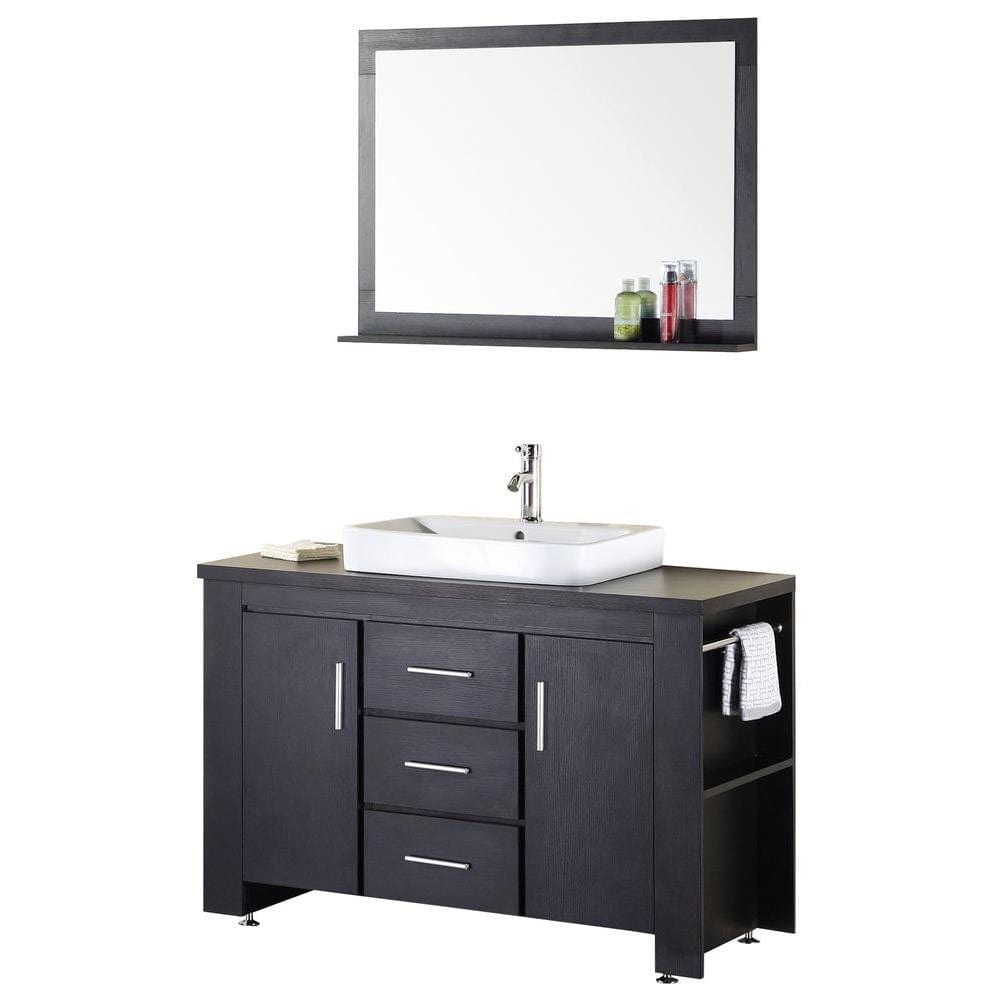 Design Element DEC083C | Washington 48" Single Sink Vanity Set in Espresso