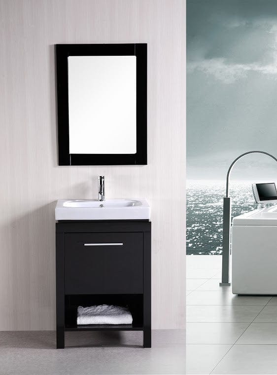 Design Element Vanities Design Element DEC091A | New York 24" Single Sink Vanity Set in Espresso