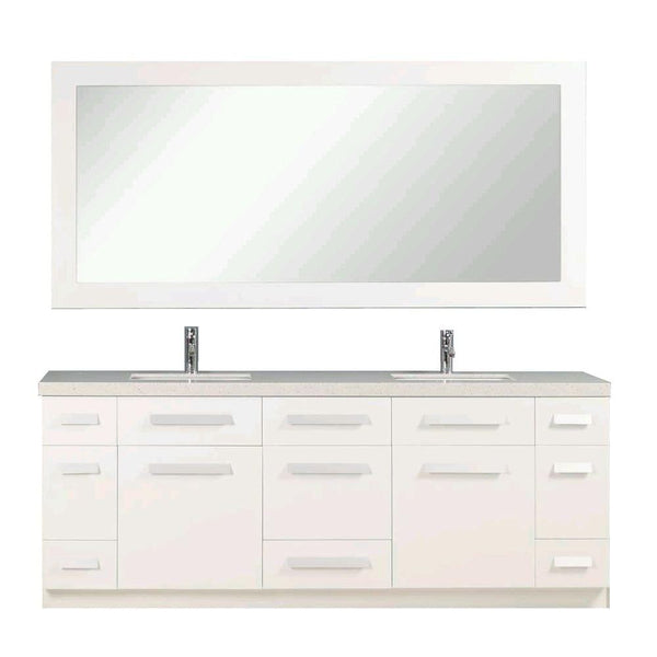 Design Element J84-DS-W | Moscony 84 Double Sink Vanity Set in White