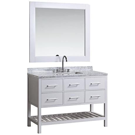 Design Element London 54 Single Sink Vanity Set in White