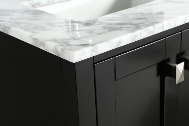 Design Element Vanities Design Element London Hyde 36" Vanity in Espresso w/ Marble Top and Mirror | DEC082F-E-WT