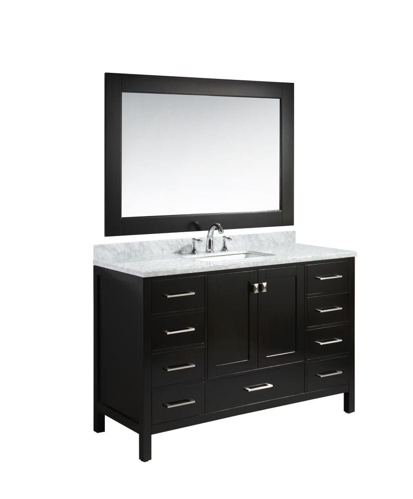 Design Element Vanities Design Element London Hyde 54" Single Sink Vanity Set in Espresso Finish