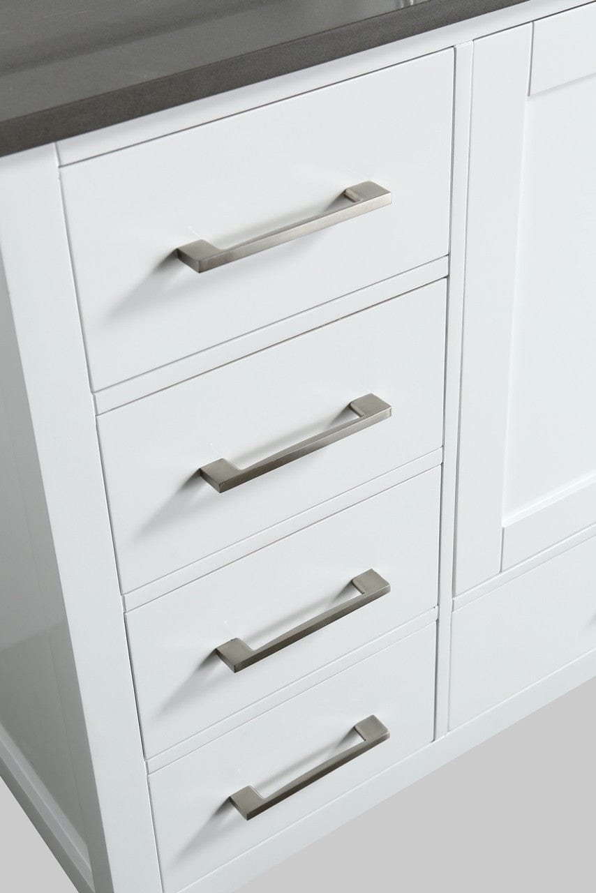 Design Element Vanities Design Element London Hyde 54" Vanity in White w/ Quartz Countertop | Square Basin