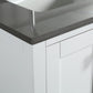 Design Element London Hyde 60" Vanity in White w/ Quartz Countertop | Square Basin