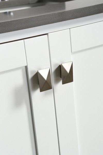 Design Element London Hyde 72" Vanity in White w/ Quartz Top in Gray and Mirror | DEC082B-W-GT