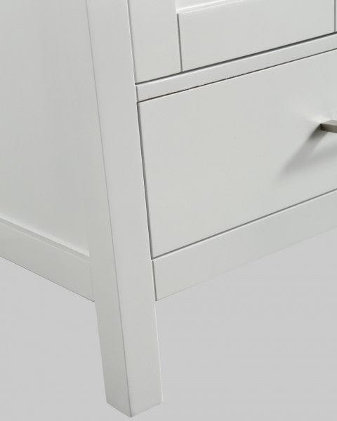 Design Element Vanities Design Element London Hyde 72" Vanity in White w/ Quartz Top in Gray and Mirror | DEC082B-W-GT
