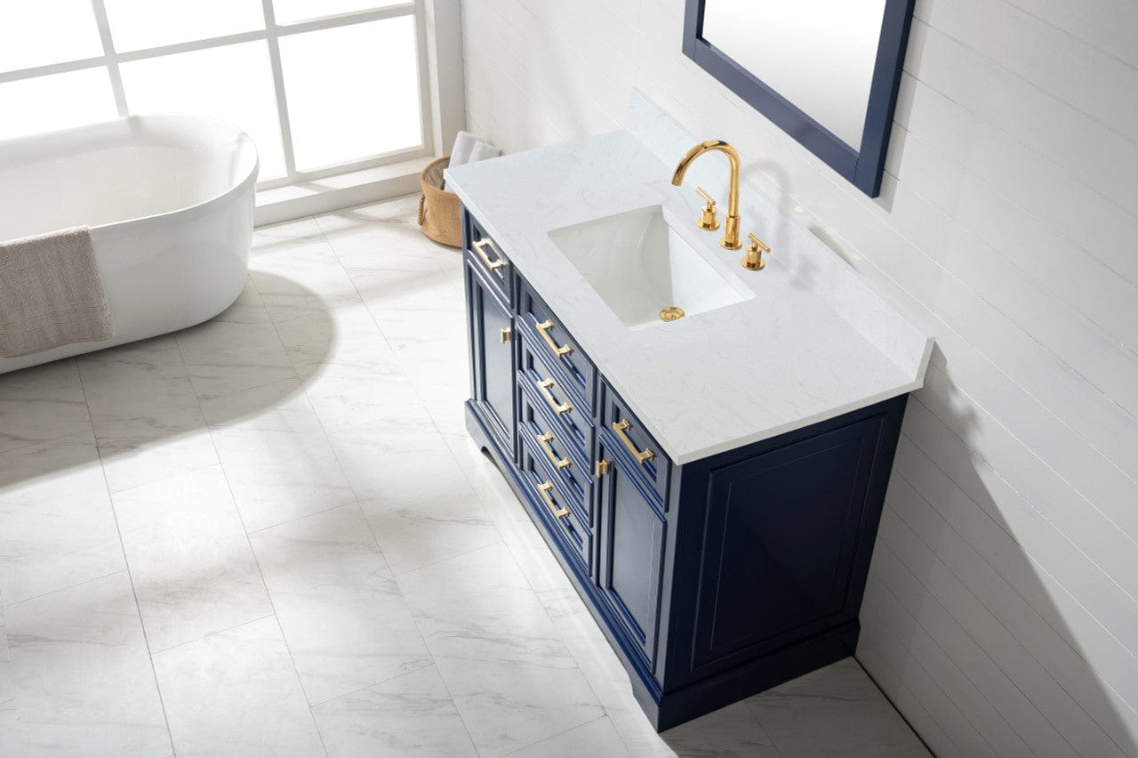 Design Element Milano 48" Blue Single Rectangular Sink Vanity ML-48-BLU